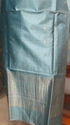 Teal Zari Woven Tussar Silk Suit - PT18