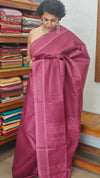 Blush Pink Semi Tussar Silk Saree - 34NU - 1