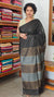 Black Thin Striped Semi Silk Saree - BGR9
