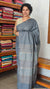 Grey Thin Striped Semi Silk Saree - BGR9