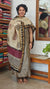 Black Cream and Mauve Block Printed Maheshwari Suit - SL291