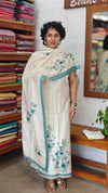 Cream and Gold Zari woven Suit - D3 - CSU7