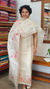 Cream and Gold Zari Checked Semi Silk Suit - D6 - CSU7