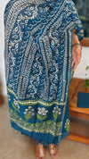 Blue Block Printed Hakoba Cotton Suit - 1921