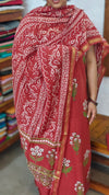 Brick Red Block Printed Cotton Hakoba Suit - 1921