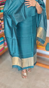 Peacock Green and Gold Tussar Silk Suit - EN08