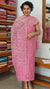 Pink and white Block Printed Kota Doria Suit - GD331