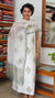 White and Green Block Printed Kota Doria Suit - GD331