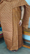 Mustard Floral Printed Noel Tussar Suit - AS56 - 2