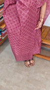Mauve Floral Printed Noel Tussar Suit - AS56 - 2