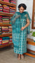Teal Green Block Printed Kota Doria Suit - GD331