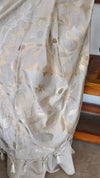 Ivory Chanderi Saree with Gold and Silver Jamdani Weaving - RLA2