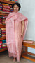Blush Pink Checked Tussar Silk Suit - 81NZ