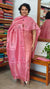 Flamengo Pink Checked Tussar Silk Suit - 81NZ - A