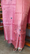 Flamengo Pink Checked Tussar Silk Suit - 81NZ - A