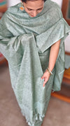 Teal Green Semi Silk Suit - 8912
