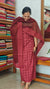 Reddish Maroon Cotton Applique Suit - MMC5