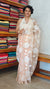 Pastel Peach Applique Organza Saree - PSG2