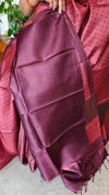 Persian Brick Red Printed Tussar Silk Saree - PK772