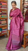Fuchsia Pink Printed Silk Saree - PK772