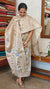 Beige Semi Tussar Suit with Painting - ETV6 - Grey
