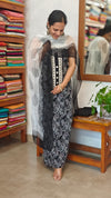 Black and white printed cotton suit