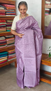 Lavender Noel Tussar Silk Saree with Jacquard Weaving - JNT46