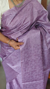 Lavender Noel Tussar Silk Saree with Jacquard Weaving - JNT46