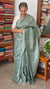 Sage Green Noel Tussar Silk Saree with Jacquard Weaving - JNT46