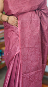 Maroon Noel Tussar Silk Saree with Jacquard Weaving - JNT46