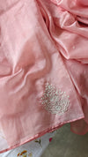 Blush Pink Tissue Organza Saree - 3637