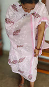 Light Pink Cotton Block Printed Suit - 3637