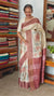 Cream and Mauve Printed Desi Tussar Silk Saree - EX2831