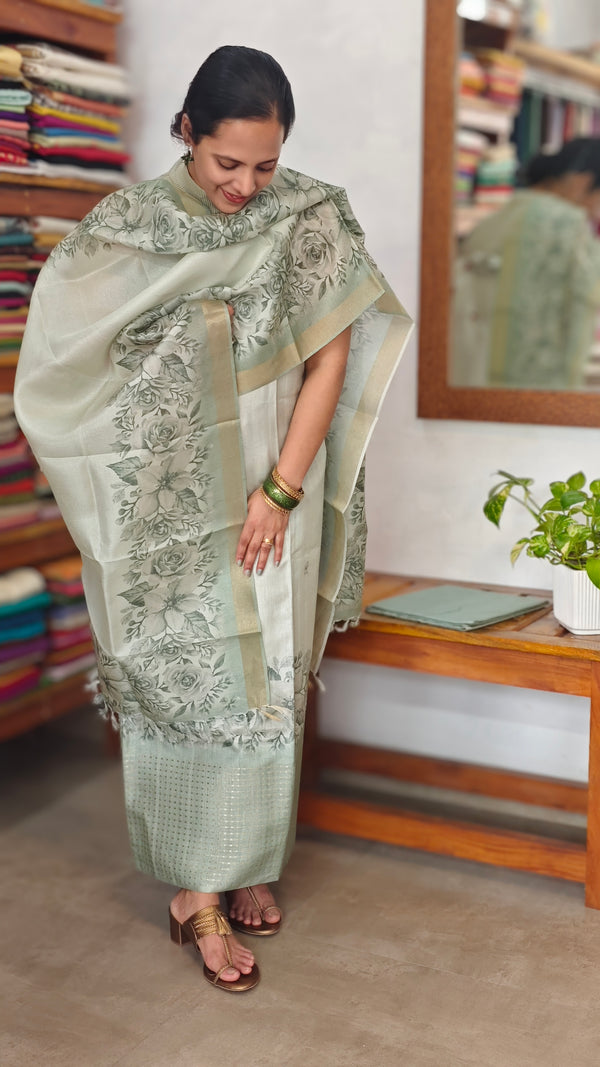 Pastel Pista Woven Semi Silk Suit - CSU8