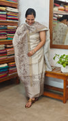 Ash and Grey Printed Woven Semi Silk Suit - CSU8