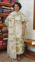 Off white and Green Net Kota Suit with Applique and Embroidery - 4221
