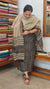 Black and Beige Block Printed Chanderi Silk Suit - MC059