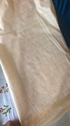 Light Beige and Gold Mini Checks Semi Silk Saree - TR26