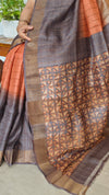 Three shade Zari Checked Desi Tussar Silk Saree - KPR3