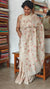 Light Beige and Peach Kota Saree with Cross Stitch Embroidery - 5033