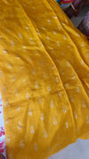 Wine Check Chinon Silk Banarasi Saree
