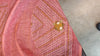 Dark Peach Linen Tissue Embroidered Saree - JL391