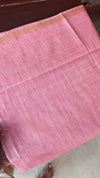 Rosy Pink Zari Checked Bhagalpuri Silk Saree - BPR3