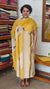 Cream and Mustard Block Printed Cotton Suit - L425