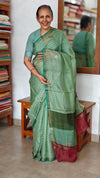 Coral Green Printed Kota Silk Saree - KTS3