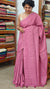 Thulian Pink and Gold Checked Semi Silk Saree - 9733