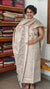 Light Beige Semi Tussar Cutwork Suit - HTV7 - Peach