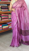 Lilac Printed Pure Kota Silk Saree - KTS3
