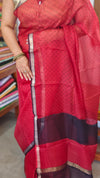 Red Printed Pure Kota Silk Saree - KTS3