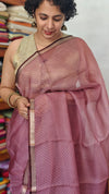 Mauve Printed Pure Kota Silk Saree - KTS3